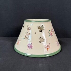 Disney Parks Winnie the Pooh & Friends Autumn Leaf Ceramic Jar Candle Shade VTG